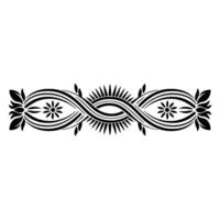 Elegant Swirl Border, Vintage Decorative Element, Stylized vector