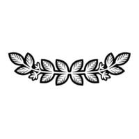 Elegant Leaf Wreath, Minimalist, Botanical Illustration vector