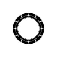 Nautical Circle Frame Anchors Rope Symbol vector
