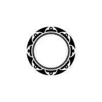 Tribal Circle Frame, Intricate, Minimalist Background, Pattern vector