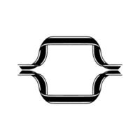 Elegant Ribbon Frame, Minimalist, Decorative vector