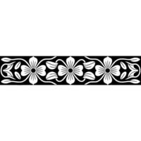 Elegant Floral Border, Vintage, Decorative Element, - Pattern, Textile vector
