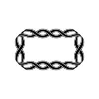Intricate Woven Border, Elegant, Minimalist Frame vector