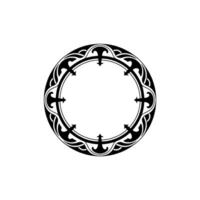 Intricate Celtic Circle Frame, Vintage - Symmetrical vector