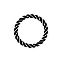 Spiraling Rope Frame, Minimalist, Circle vector