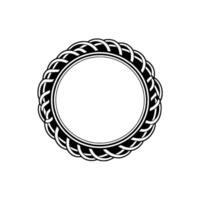 Intricate Celtic Knot Circle, Minimalist, Braid vector