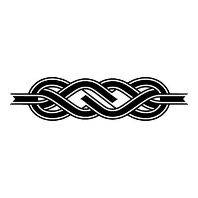 Intricate Celtic Knot Border, Minimalist - Symmetry