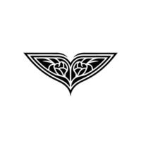 Intricate Celtic Wing Emblem, Vintage Style vector
