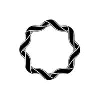 Intricate Woven Circle, Minimalist, Elegant Border vector