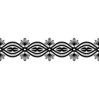 Elegant Art Deco Floral Border, Vintage, Artdeco vector