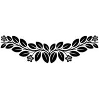 Elegant Black Branch Border, Vintage Element vector