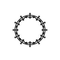 Intricate Oceanic Frame, Vintage Nautical vector