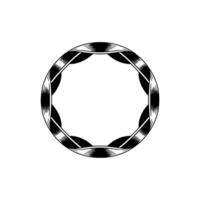 Woven Circle Emblem, Minimalist, Textured Border vector