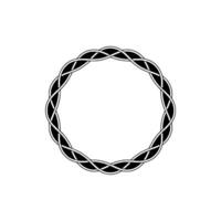 Intricate Woven Circle, Minimalist - Wreath vector