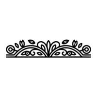 Elegant Botanical Border, Vintage Element, - Floral, Classic vector