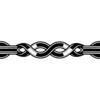 Elegant Celtic Knot Border, Minimalist, Braid vector