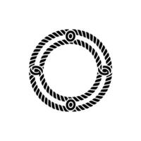 Intertwined Rope Circle, Minimalist - Loop vector