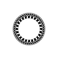 Minimalist Circular Emblem, Textured Band Motif vector