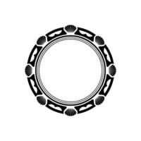 Art Deco Circle Frame, Elegant Ornamentation, Vintage, Symmetry vector