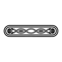 Elegant Rope and Shell Border, Vintage Style vector