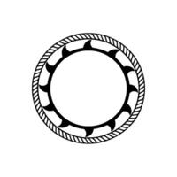Geometric Sunburst Emblem, Minimalist, Circle vector