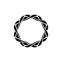 Intricate Woven Circle, Minimalist, Elegant Border, Pattern vector