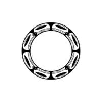 Tribal Circle Emblem, Minimalist, Ancient Symbolism, Pattern vector