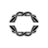 Intricate Celtic Knot Frame, Minimalist, Symmetrical vector