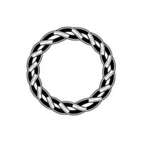 Intricate Woven Circle, Minimalist, Weaving vector