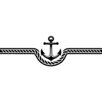 Nautical Anchor Rope Steadfast Symbol of Security, Marine vector