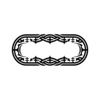 Intricate Celtic Oval Frame, Vintage, Border vector