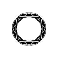 Geometric Celtic Knot Frame, Minimalist, Circular vector