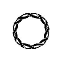 Abstract Woven Circle, Minimalist, Loop vector