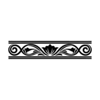Elegant Black Ornamental Border, Vintage Element - Scroll vector