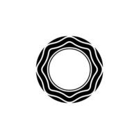 Abstract Wave Circle, Minimalist, Modern Emblem, Geometric vector