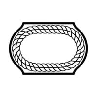 Elegant Rope Frame, Minimalist, Vintage Aesthetic vector