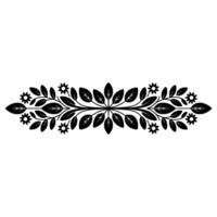 Elegant Botanical Border, Vintage Style, Scandinavian vector