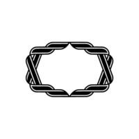 Geometric Woven Frame, Minimalist, Abstract vector