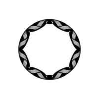 Abstract Spiral Frame, Minimalist, Circular Motif - Geometric vector