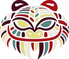 Ancient Tribal Gila Monster Face Design vector