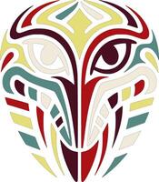 Tribal Glass Lizard Face Design vector