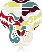 Tribal Reticulated Python Face Design vector