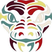 Emerald Tree Boa Face Design vector