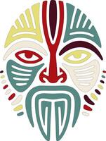 Ancient Stylized Tribal Olm Face Design vector