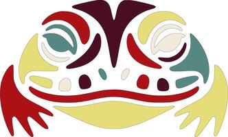 Stylized Tribal Newt Face Design vector