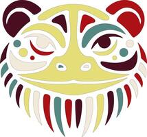 Tribal Tiger Salamander Face Design vector