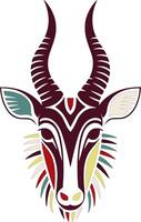 Stylized Tribal Oribi Face Design vector