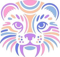 Tribal American Mink Face Design vector
