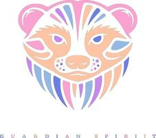 Tribal Honey Badger Face Design vector