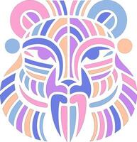 Stylized Tribal Tayra Face Design vector